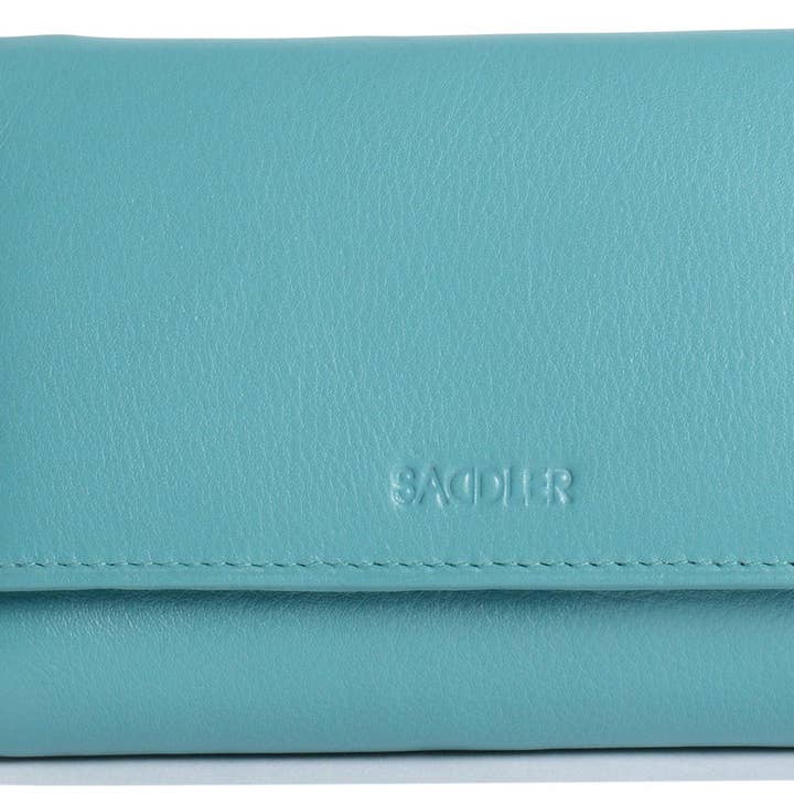 SADDLER - Wholesale Wallet - Women's - Compact Trifold Leather Purse "Eleanor" – Handmade by Saddler | RFID Protected & Gift Boxed | 10 Card Slots & Rear Zip Coin Pocket10
