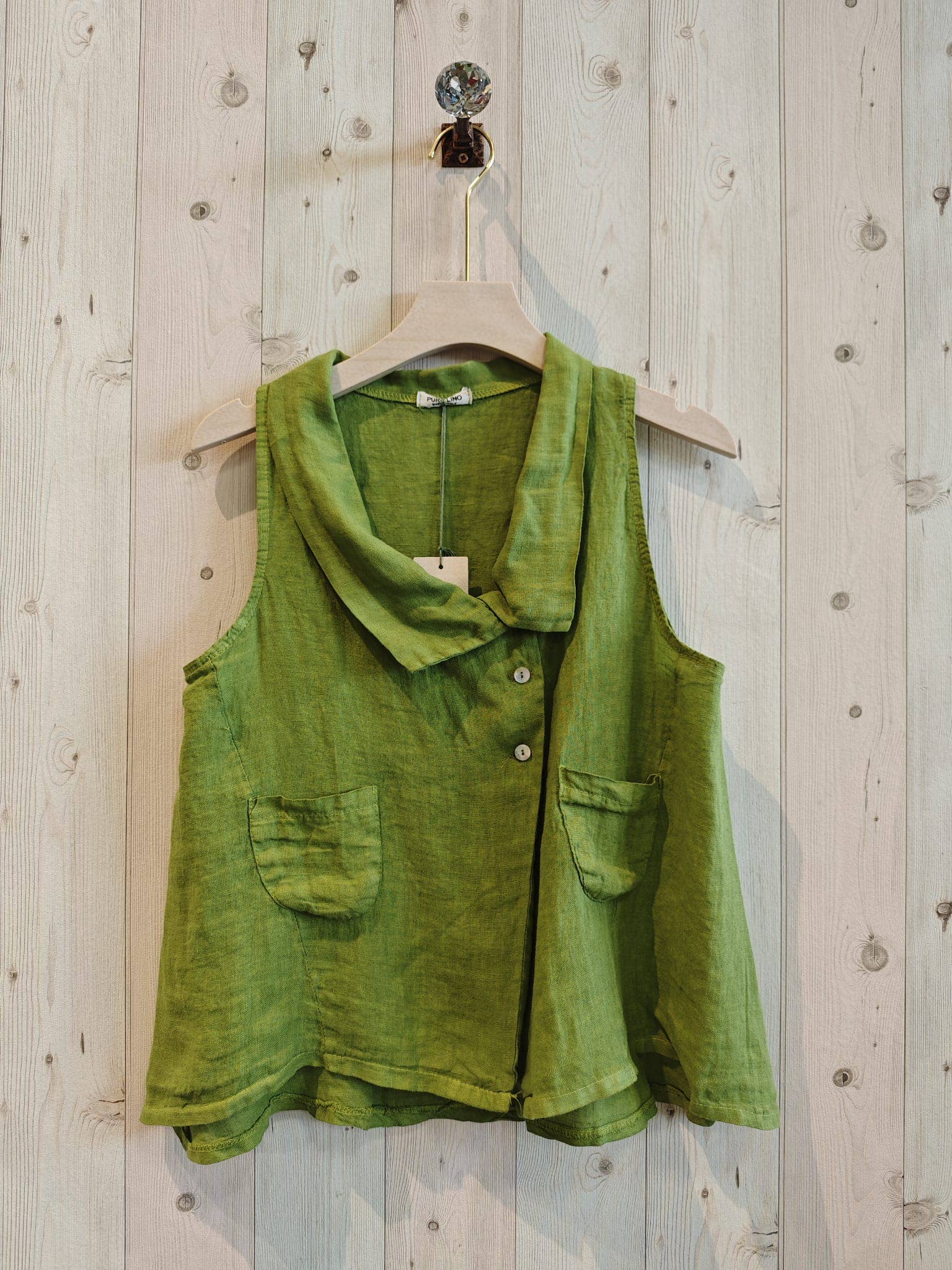 Linen & More - Wholesale Button Down Shirt - Women's - REF 5007 T-SHIRT UNEQUAL 100% LINEN6