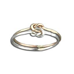Mark Steel Jewelry - Wholesale Band/Stacked Ring - Love Knot Facet Ring 1