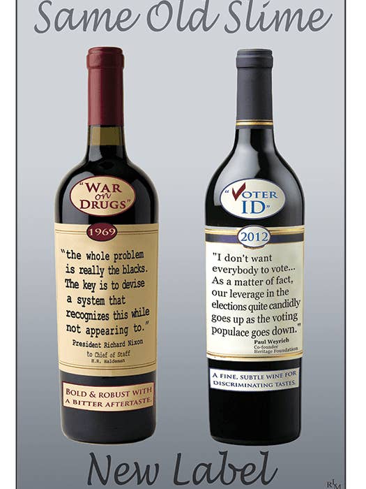 Misma Vieja Baba (Identificación de Votante) (Póster) para venta al por mayor de Ricardo Levins Morales Art Studio