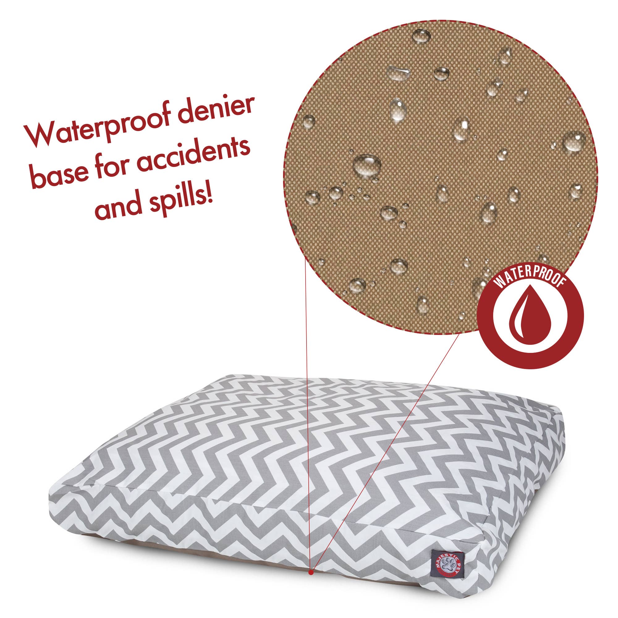 Majestic Pet Products – cama - Cão por atacado – Cama retangular para cães Chevron39