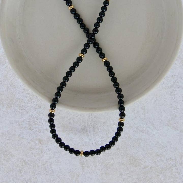 Onyx-Halskette für den Großhandel von Rope and Leather