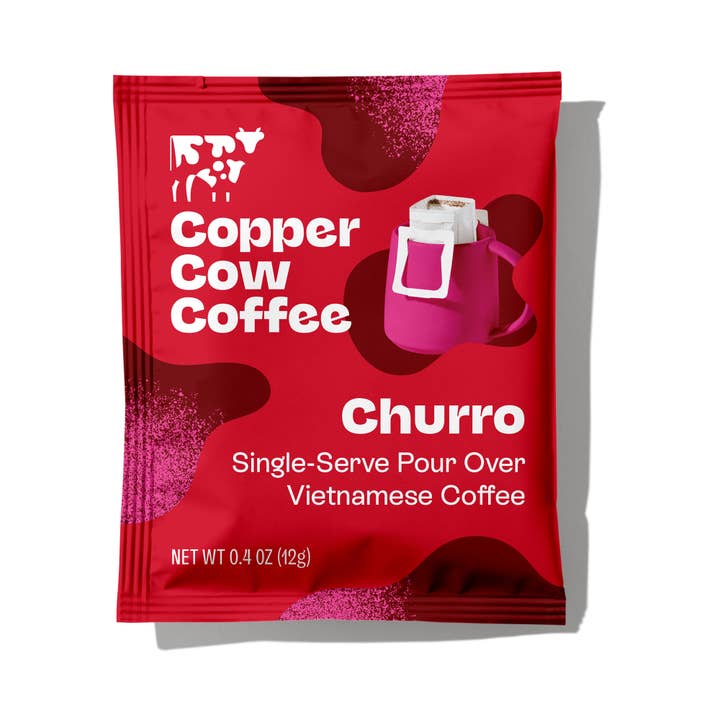 Copper Cow Coffee - Wholesale Ground Coffee - Coffee - Churro Pour-Over Tray (12ct) I 4 Pack Case