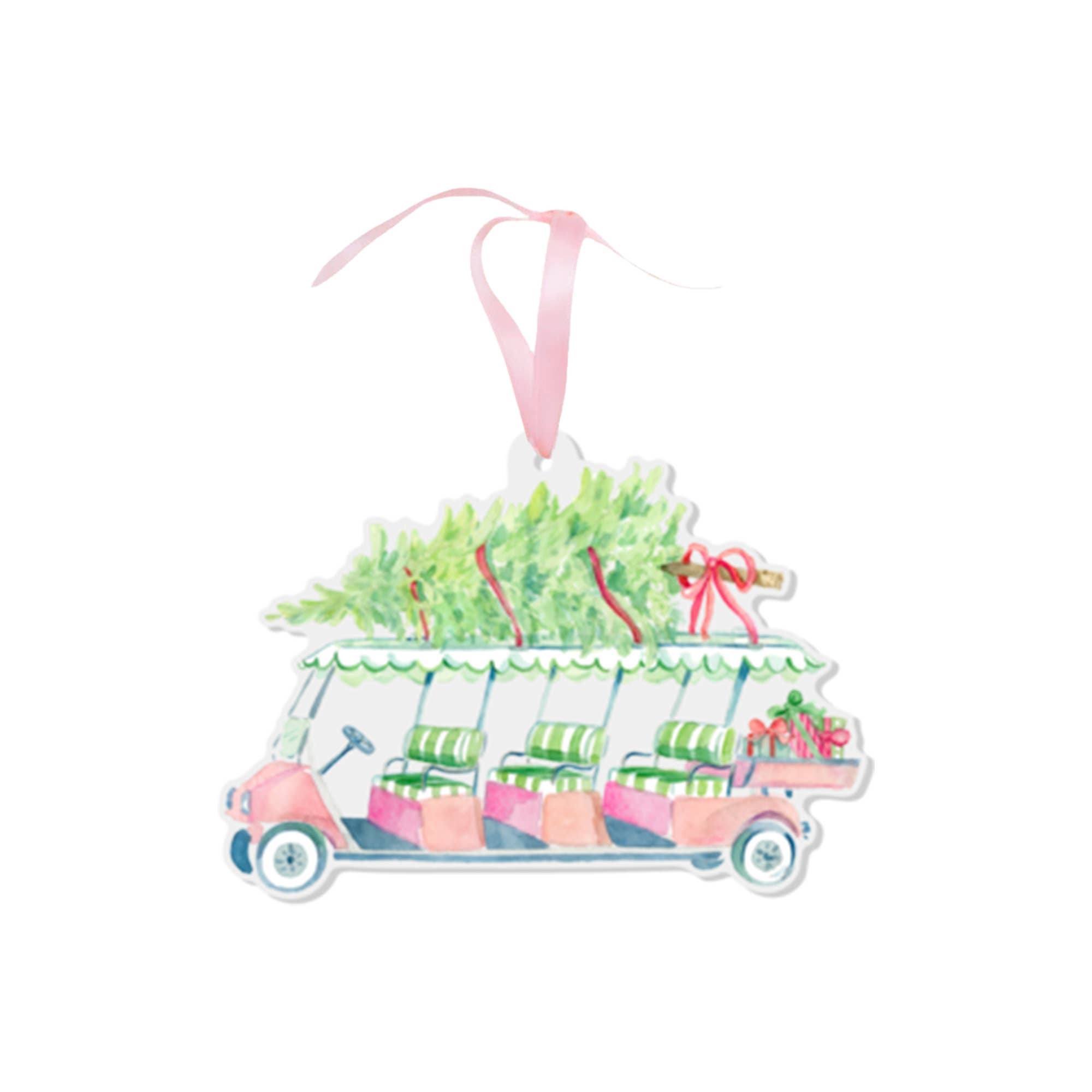 Simply Jessica Marie - Vendita all'ingrosso Decorazione - Decorazione ad acquerello per carrello da golf Holiday Palm Beach