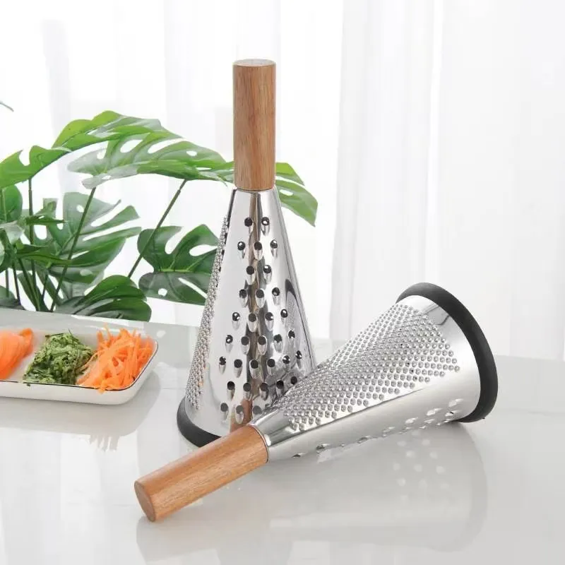 Sostraw & SmartThings - Wholesale Grater - Conic Cheese & Vegetables Grater with wooden handle4