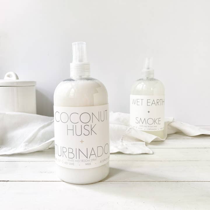 RICA bath + body - Wholesale Room & Linen Spray - Coconut Husk + Turbinado, White Mist Room Spray, 16 oz0