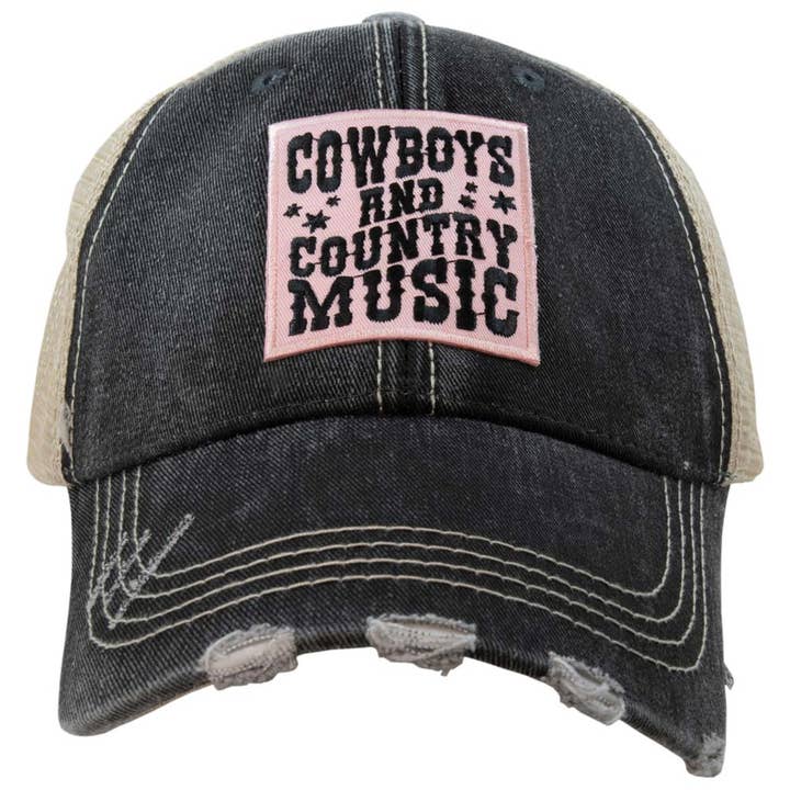 Cowboys & Country Music Patch Trucker Hat for wholesale by Katydid