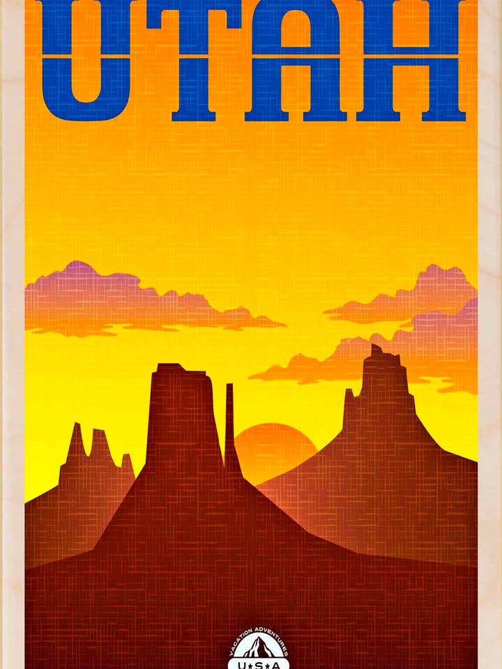 Utah - Eco-friendly cards & magnets for wholesale by THE WOODEN POSTCARD COMPANY