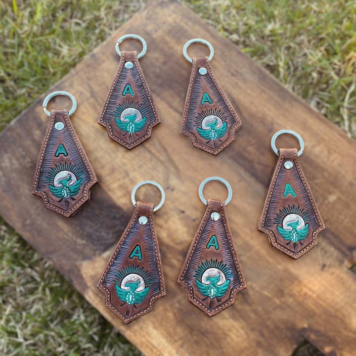 Western Linens - Wholesale Keychain - Women's - Thunderbird Leather Keychain 0