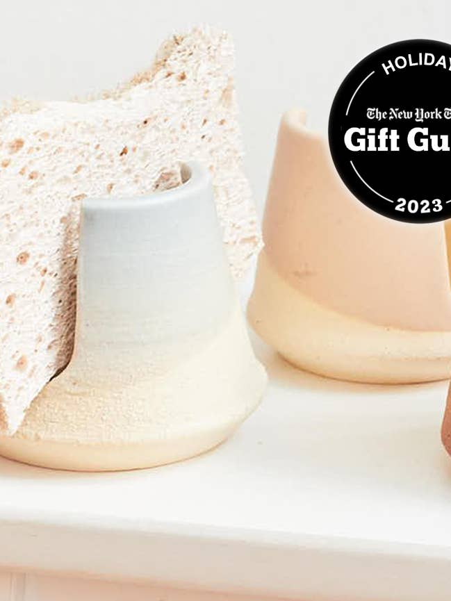 Spongeholder as seen in NYT Gift Guide (the Larry) for wholesale by Kerri Brewer Studio
