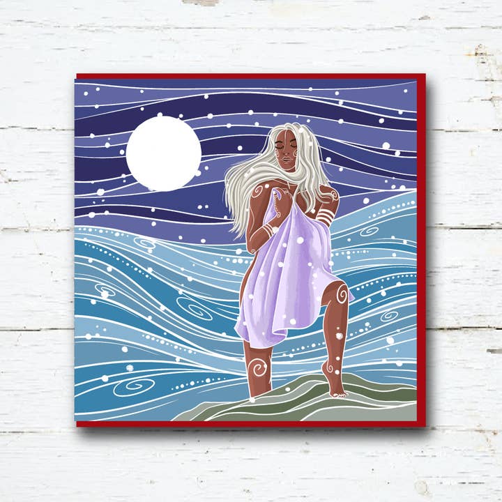 Swimming In A Winter Wonderland Greetings Card for wholesale by Cornwall Studios