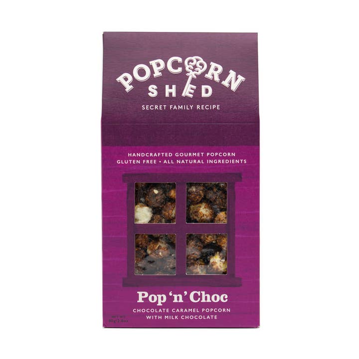 Pop 'n' Choc Gourmet Maïs soufflé 80 g pour la vente par Popcorn Shed
