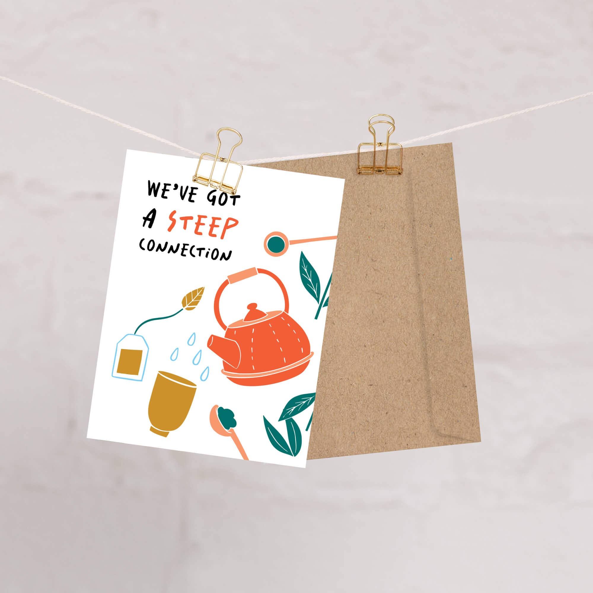 Cute Asian Cards - Wholesale Friendship Card - Steep Connection | Unique Chinese Gong Fu Green Tea Asian Greeting Card1