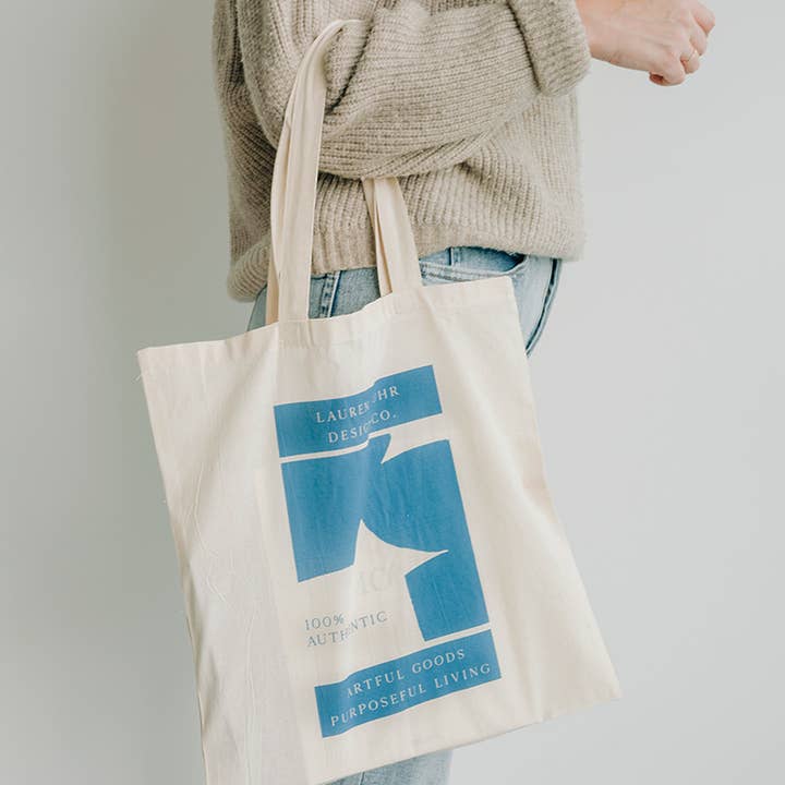 Borsa blu LFD per la vendita all'ingrosso da parte di Lauren Fuhr Design Co.