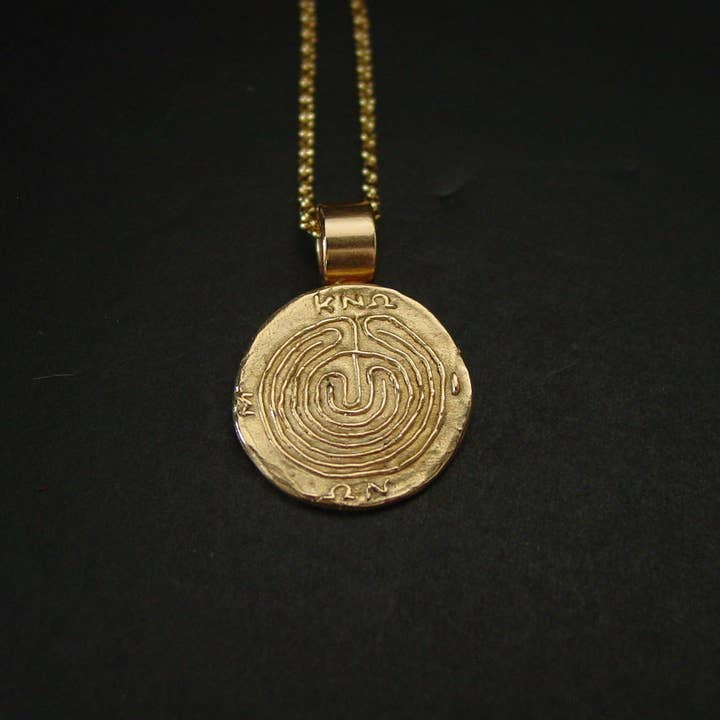 Vis a Vis Jewelry - Wholesale Individual Charm/Pendant - Circular Labyrinth of Knossos Pendant4