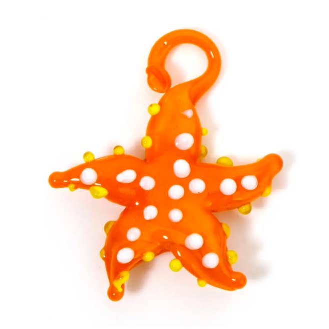 Encanto de estrella de mar naranja para venta al por mayor de Atelier Jean