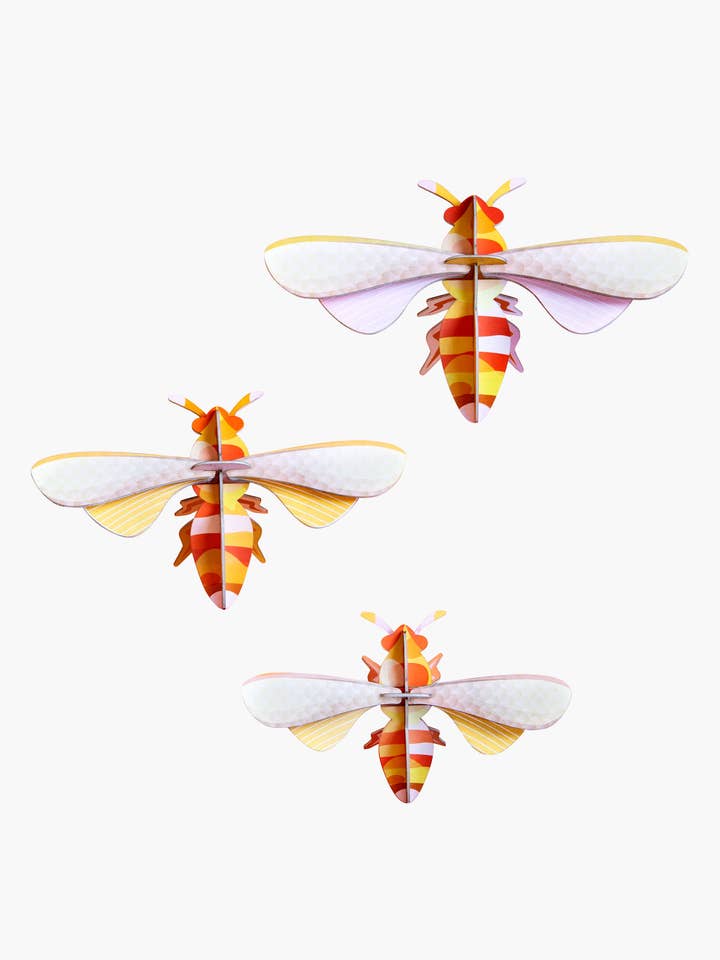 3D Wall Art - Insects - Honey bees, set of 3 for wholesale by Studio Roof