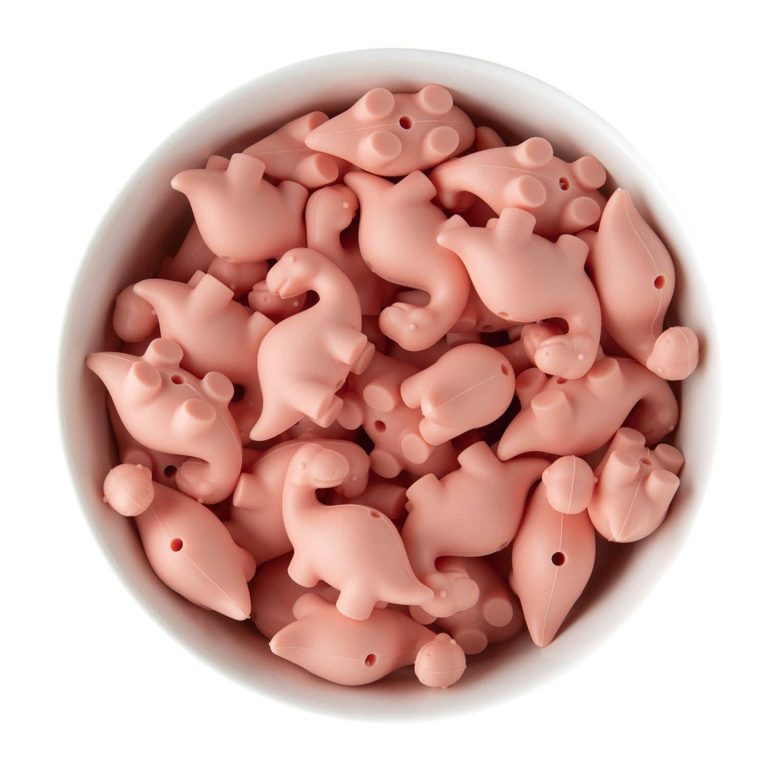 Southern Peach 3D Brontosaurus Silicone Focal Beads for wholesale on Faire0