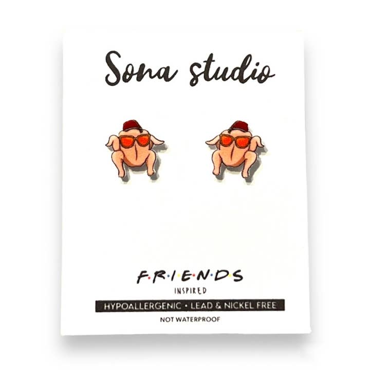Orecchini Friends Turkey per la vendita all'ingrosso da parte di Sona Studio