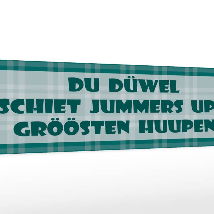 Femer - Wholesale Sign - Wooden sign 46x10 cm The devil shits on the biggest heap