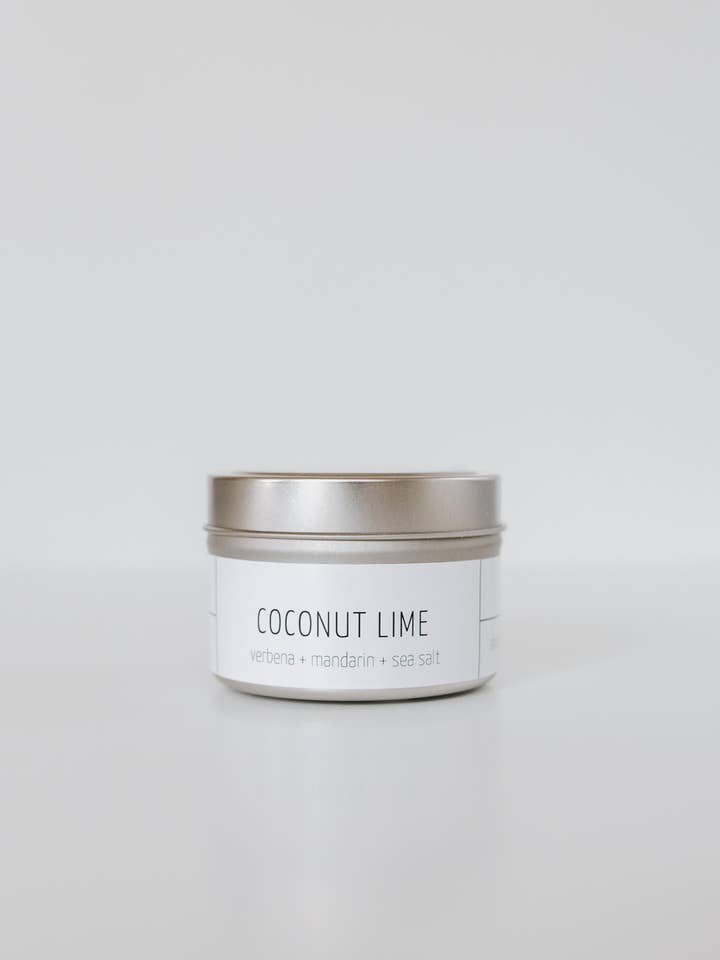 4 oz Refillable Coconut Lime Candle for wholesale by Near & Native Candles