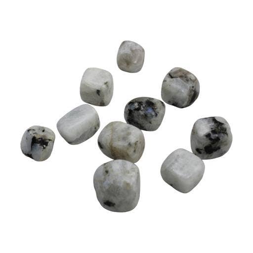Zenn White Rainbow Moon Tumbled Stones 500G / 1.10 Lb P-446 for wholesale by International Gifts Ltd.