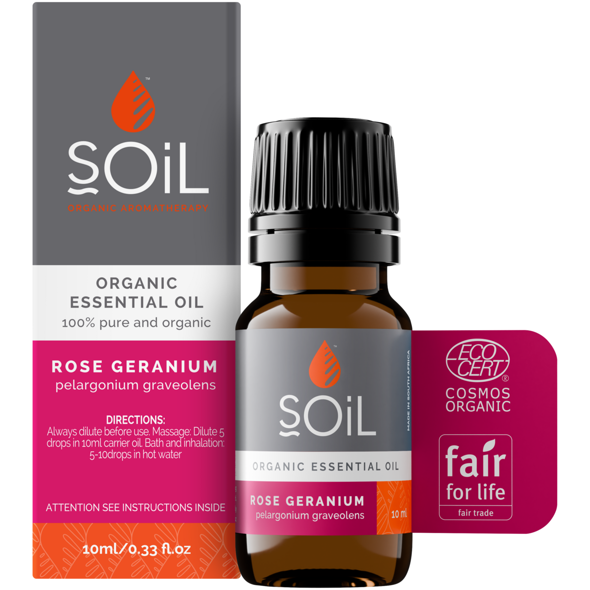 SOiL Organic Aromatherapy and Skincare - Wholesale Essential Oil - Organic Rose Geranium Essential Oil (Pelargoneum Graveolens)1