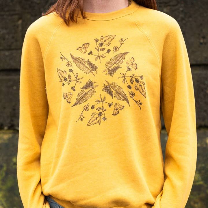Forest Floor Mandala Crew Neck Sweatshirt for wholesale by Feather & Fox Print Co.