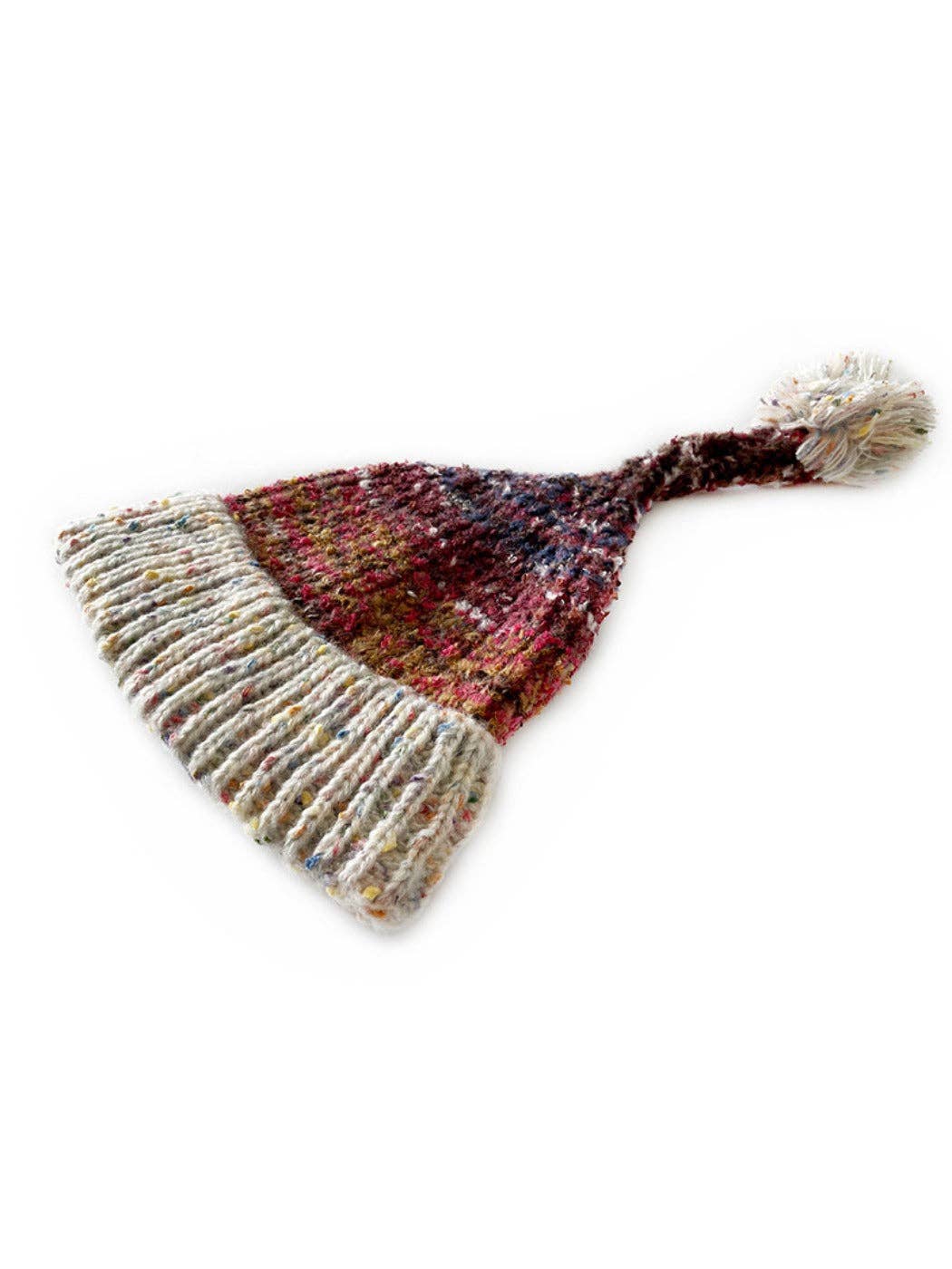 Funkyrel® Atzbranding Limited - Venta al por mayor Gorro de lana - Mujer - Haila - Gorro de Punto Vintage Colorido y Cálido con Borla3