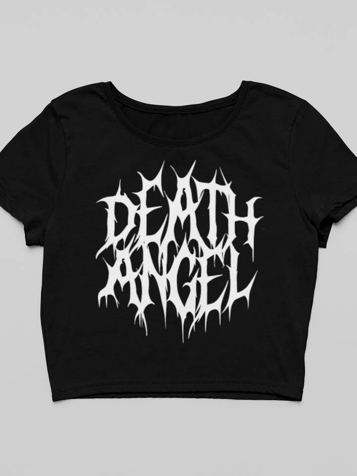 Death Angel, Metal Gothic Alt Funny Y2K Crop Top for wholesale by Wickedly Divine Shop