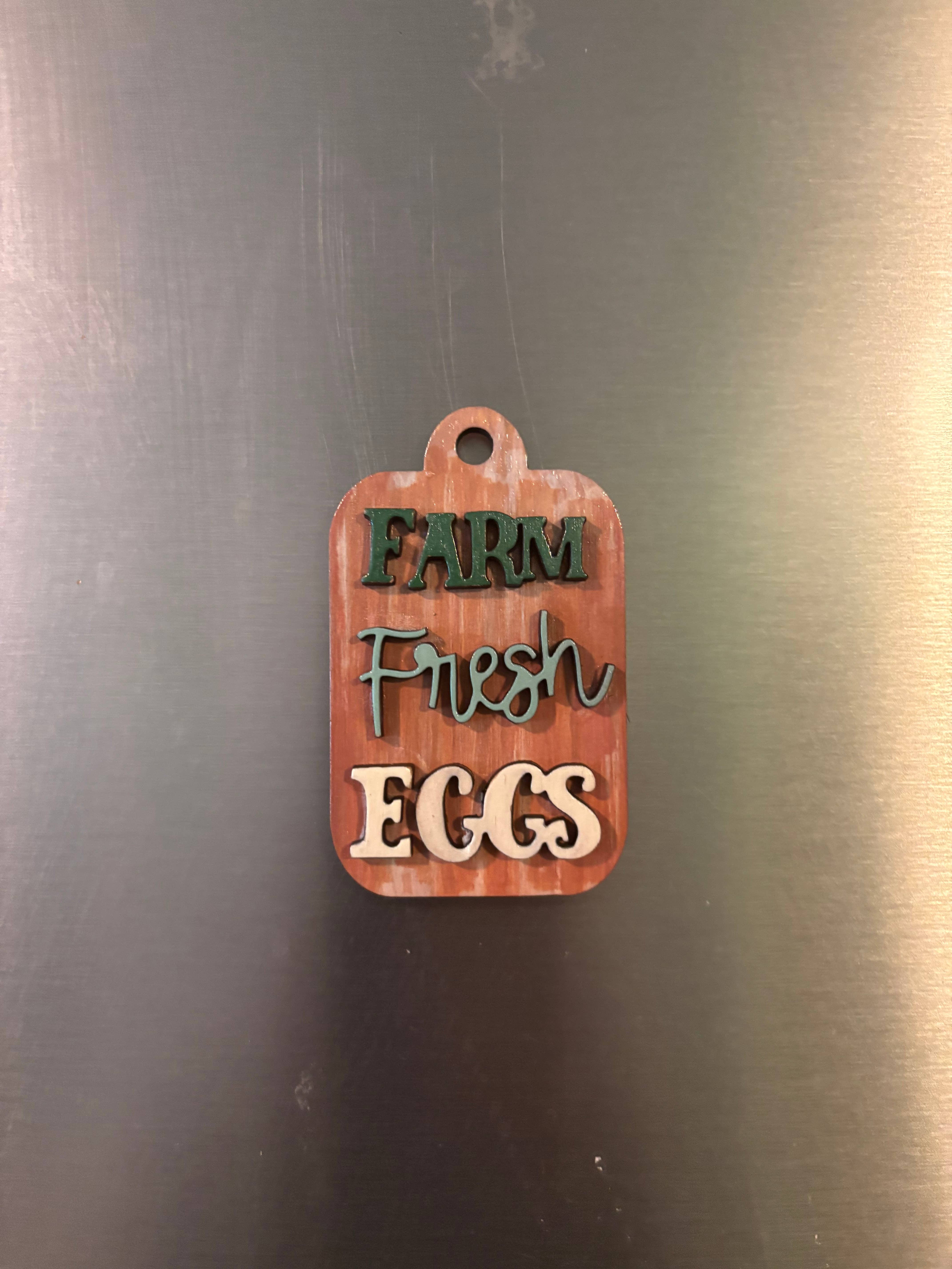 Wood’N Sass - Wholesale Magnet - Chicken Farm Fresh Magnets Eggs Farmhouse Kitchen 5