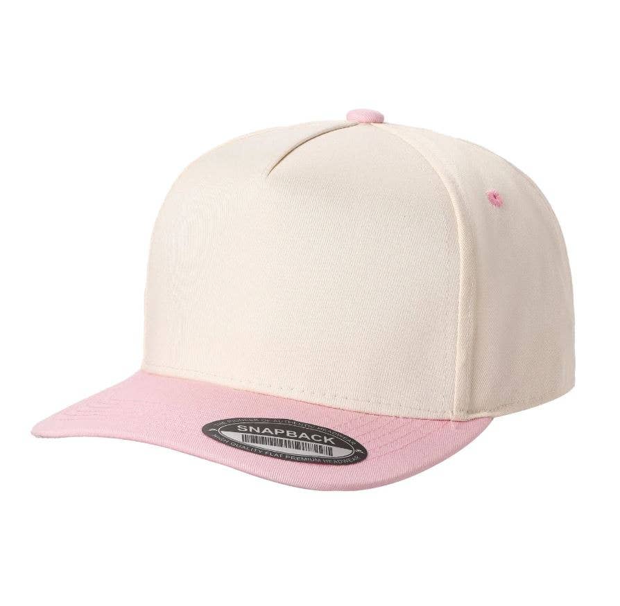 Burzip collection - Wholesale Flat Brim Cap - Unisex - TCTAN-DZ-5 PANEL 2TONE SNAP BACK HATS DOZEN   (BEST SELLER)6