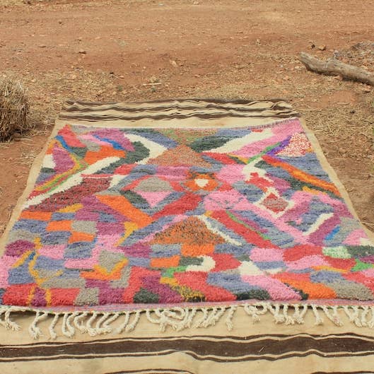 BohoVibeCraft - Wholesale Area Rug - Handmade moroccan rugs, geometric colorful rug, Berber carpe