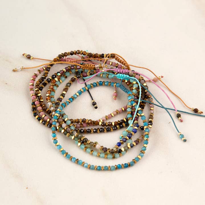 Stowaway Jewelry - Wholesale Beaded Bracelet - Bronze Bead Slide Knot Bracelet
