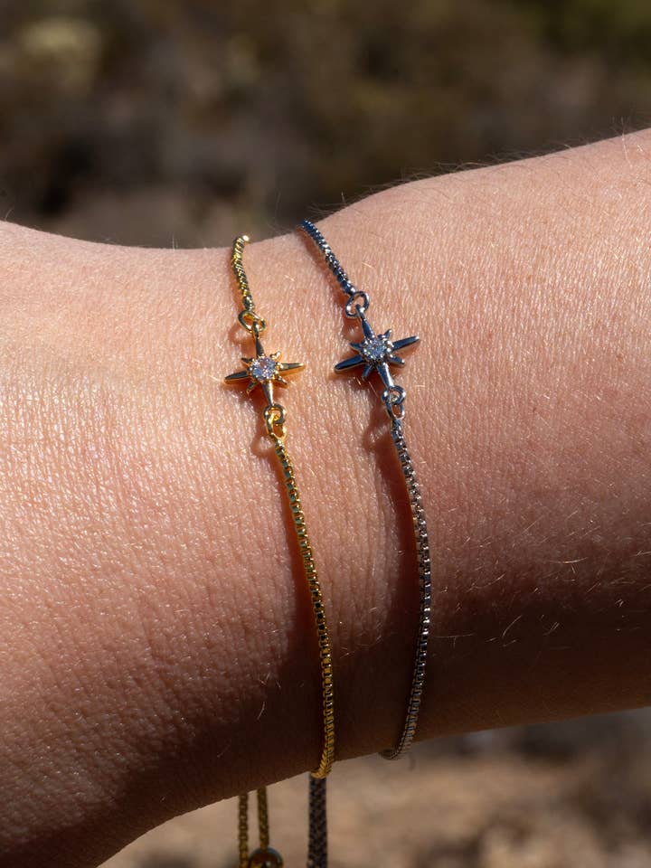 Verstelbare Starburst Armband - Goud voor wholesale door Desert and Stone Jewelry