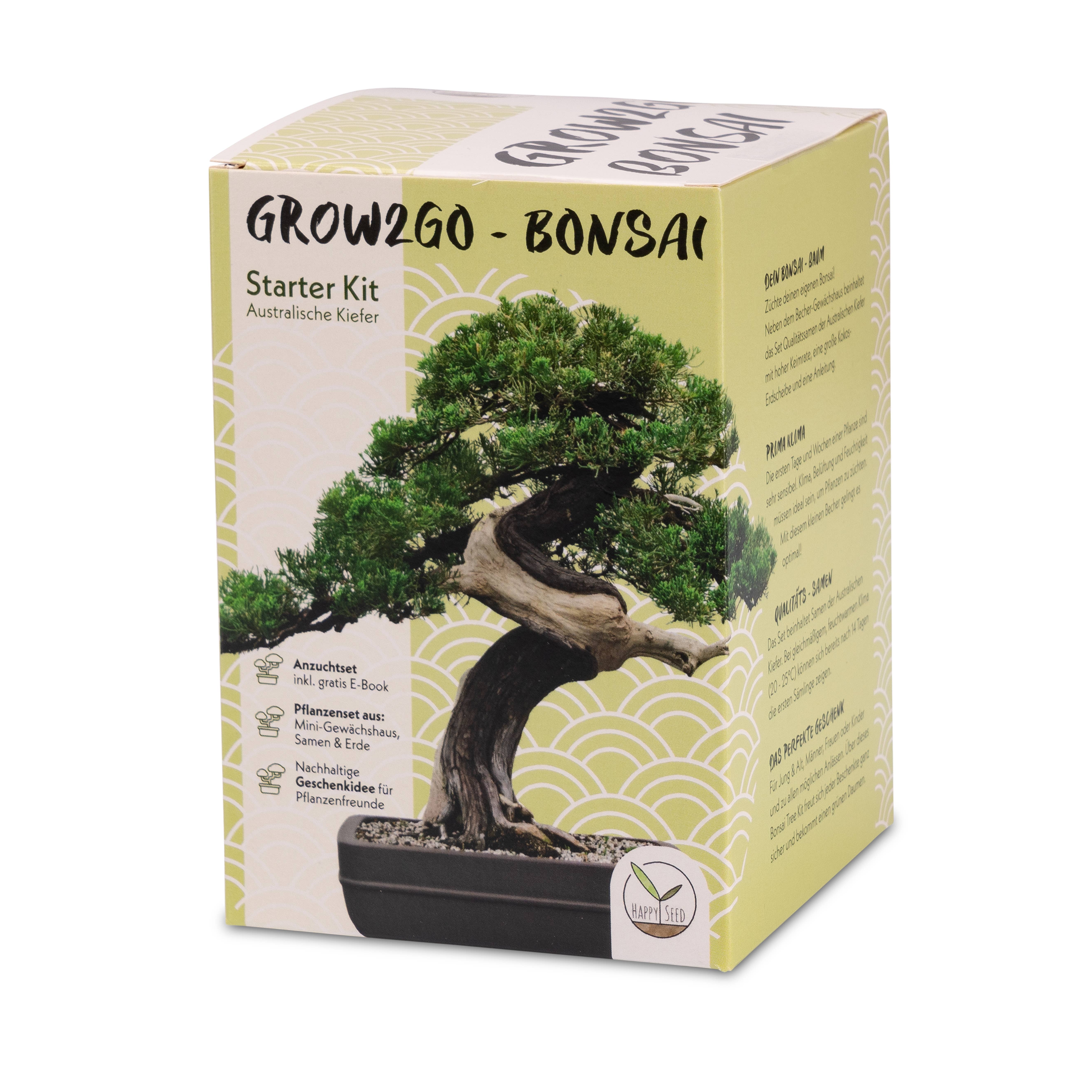 Vendix GmbH - Vente Graines de plantes - Kit de départ Grow2Go pour bonsaï avec graines d'arbre australien (idée cadeau)2