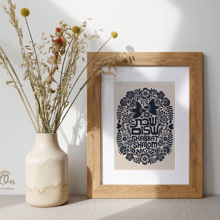 Cartel de arte de pared judío Shabat Shalom para decoración del hogar para venta al por mayor de EleyOri
