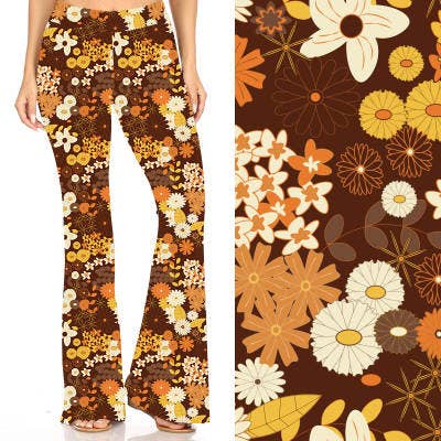 Floral Folk Deluxe Bell Bottoms for wholesale by Natopia