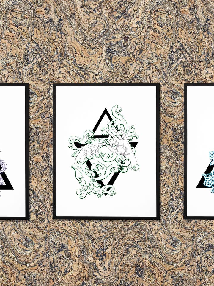 Rude Gestures Set of 3 Art Prints/ Rude Art Work for wholesale by Beautifully Rude