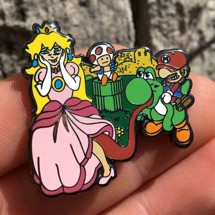 Mushroom Kingdom Kink Pin – 1,5" Emaille Verzamelobject voor wholesale door Mushroom Kingdom Pins