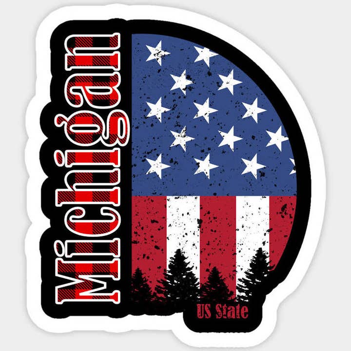 Bandera de Estados Unidos Michigan para venta al por mayor de Black Cat Laser Company