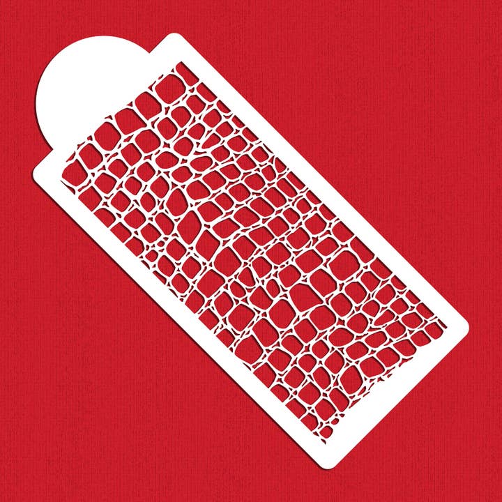 Petit pochoir en peau de crocodile pour la vente par Designer Stencils