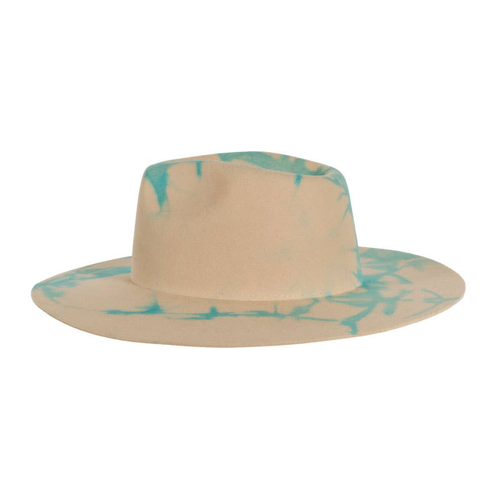 American Hat Makers - Wholesale Fedora - Unisex - Tie Dye Wool Felt Fedora Hat - Style Demi6