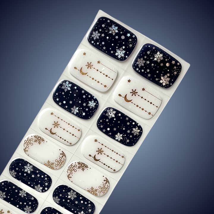 Blue Silent Night Super Jellies DIY Semi Cured Gel Nail Wrap for wholesale on Faire3