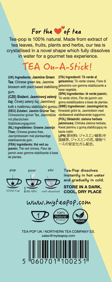 Northern Tea Company - Vente Thés santé/détox - Thé gourmet au jasmin sur bâtonnet (20 bâtonnets par plateau)4