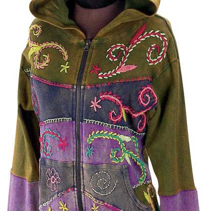 Benjamin International - Vendita all'ingrosso Giacca - Donna - Giacca con cuciture floreali verde scuro1