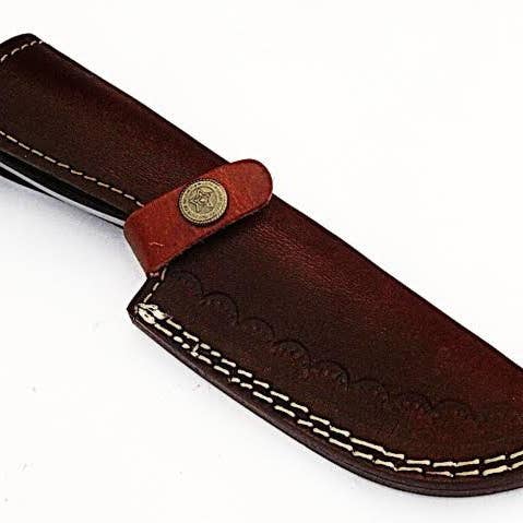 HomeTown Knives. - Wholesale Pocket Knife/Holder - Mosiac Damascus // Custom handmade Skinner Knife3