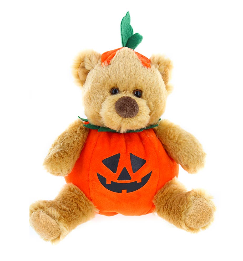 Plushland - Wholesale Stuffed/Plush Toy - Kids & Baby - Halloween Bear Stuffed Animal 9" -  Pumpkin Teddy Bear0
