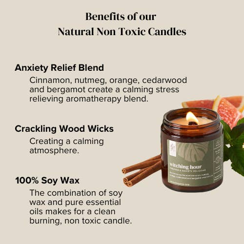 Urban Pulse | Clean Skincare & Non Toxic Candles - Wholesale Jar/Filled Candle - Witching Hour Fall Halloween Candles Essential Oil Wood Wick2