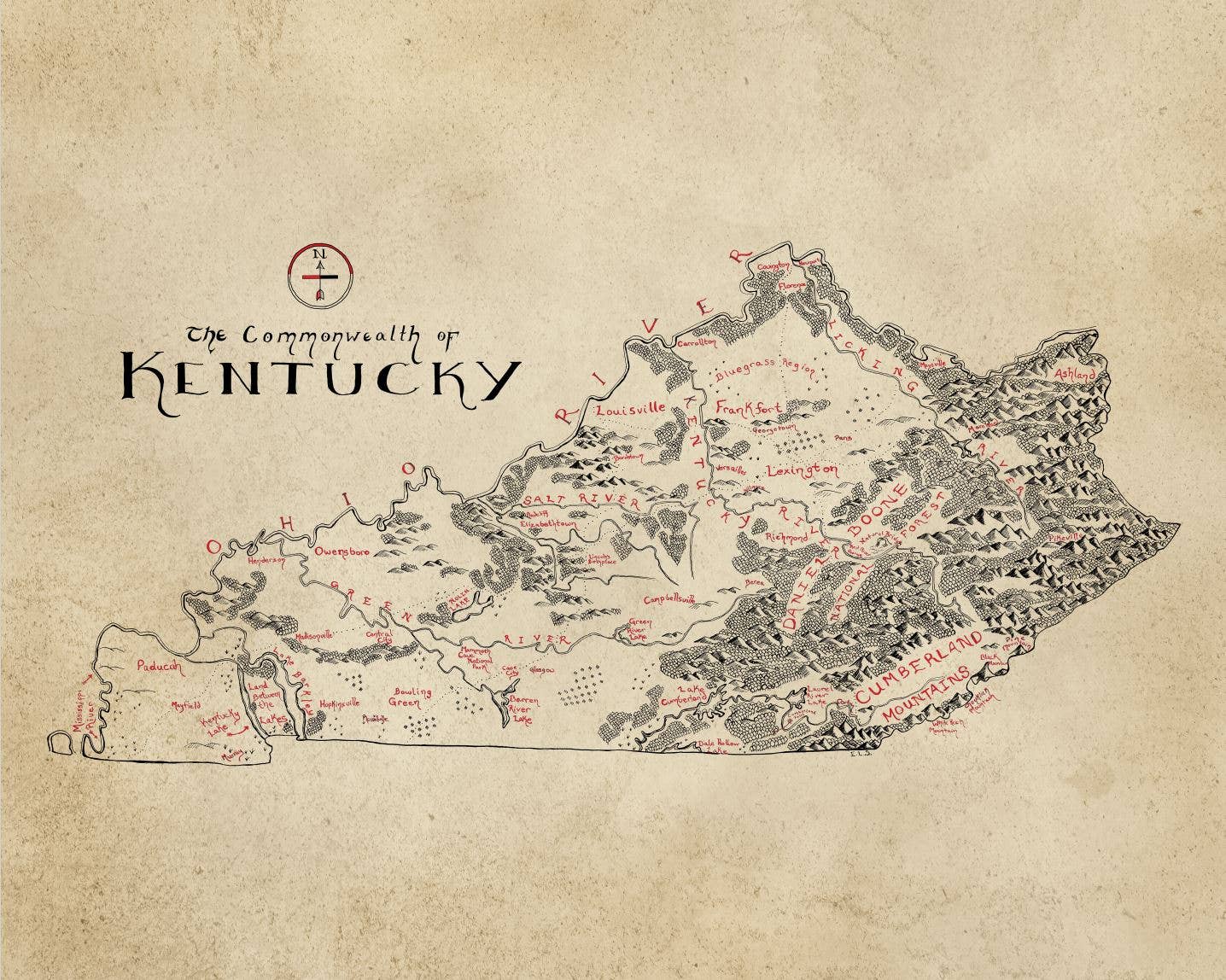 Lord of Maps - Wholesale Map - Kentucky Map5